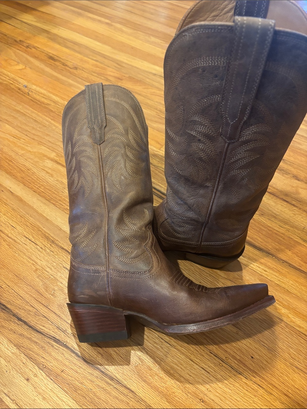 Tecovas The Annie Cafe Goat Leather Western Cowgirl Boots - Picture 11 of 16
